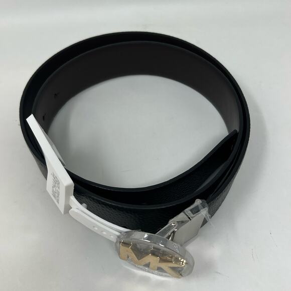 S013 NWTMichael Kors Womens Genuine Leather Reversible Two Tone Buckle Belt Sz L main image 4